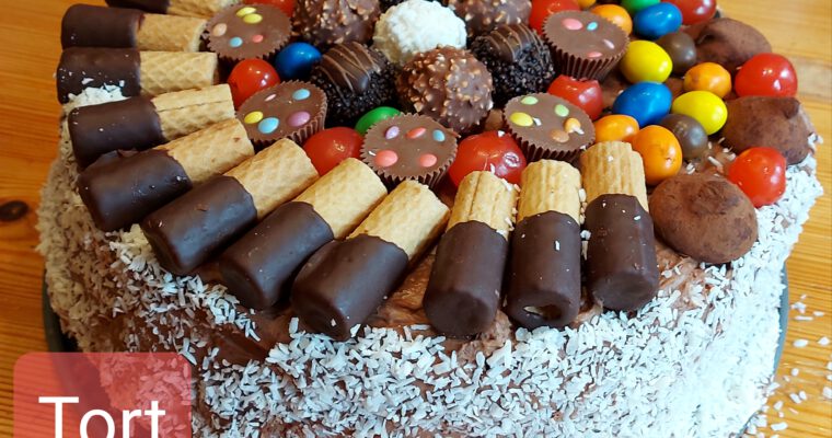 tort czekoladowo – truflowy z wiśniami